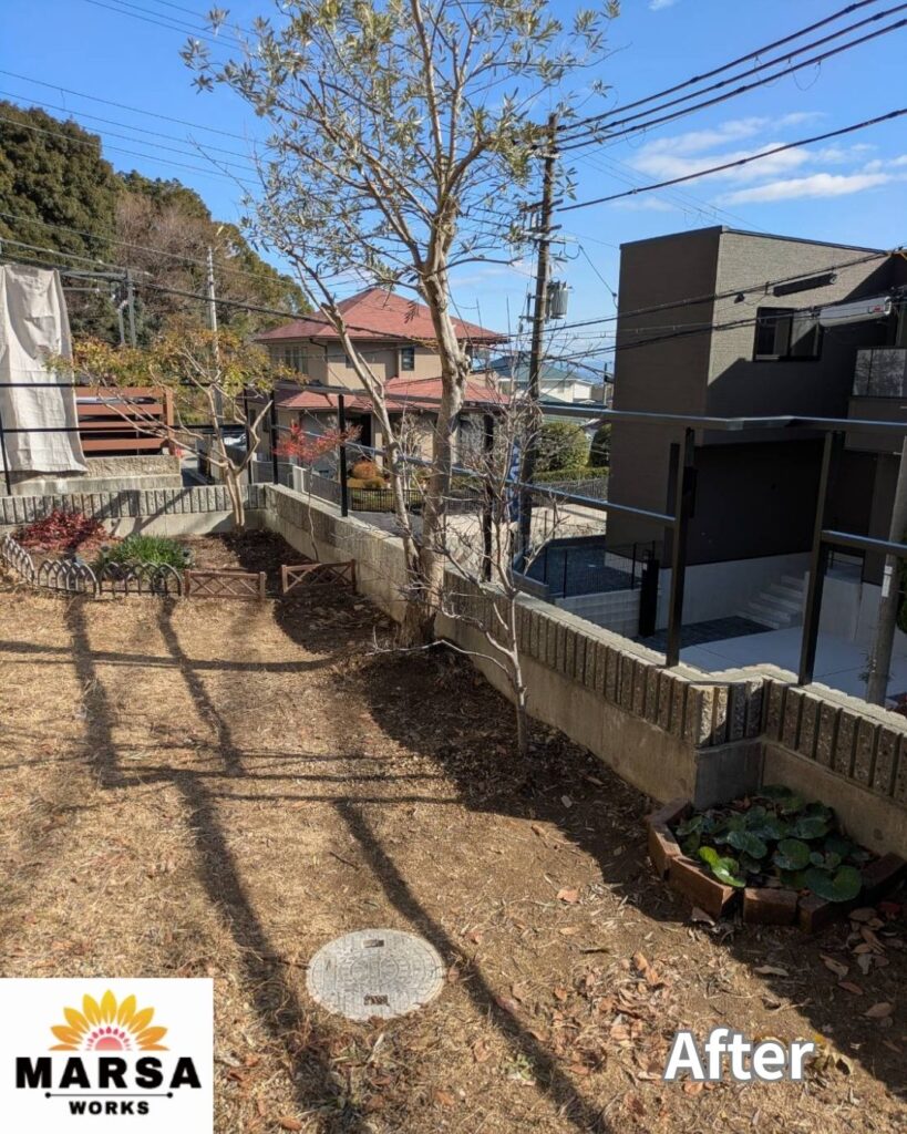 フレームフェンス施工後