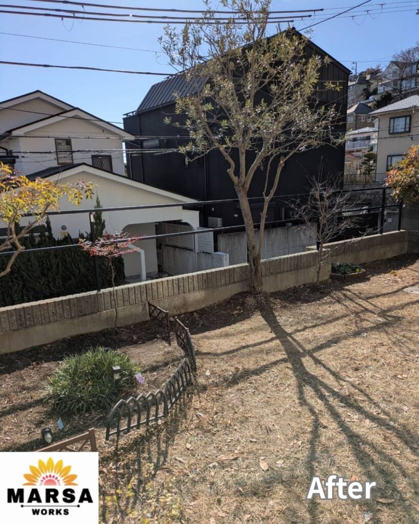 フレームフェンス施工後